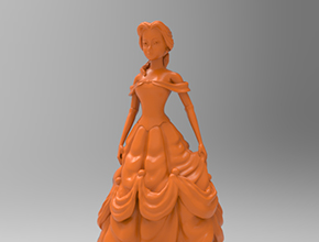 白雪公主人物3d立体模型图纸_五轴雕刻机