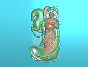 关公玉牌玉雕电脑精雕图纸_五轴雕刻机厂家