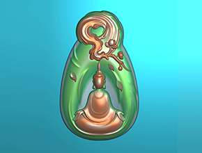 禅道玉石挂件电脑精雕图_五轴雕刻机厂家