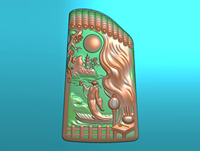 山水玉石挂件电脑精雕图_五轴雕刻机厂家