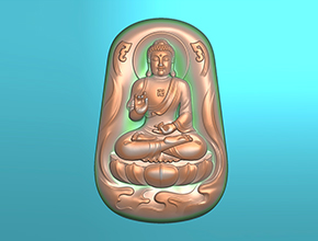 佛祖吊坠玉石精雕电脑图纸_五轴雕刻机厂家