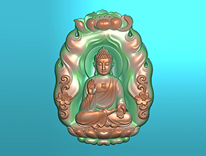 佛像吊坠玉石精雕电脑图纸_五轴雕刻机厂家
