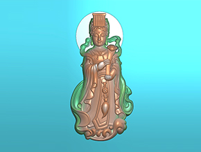 妈祖玉石挂件电脑精雕图纸_五轴雕刻机厂家