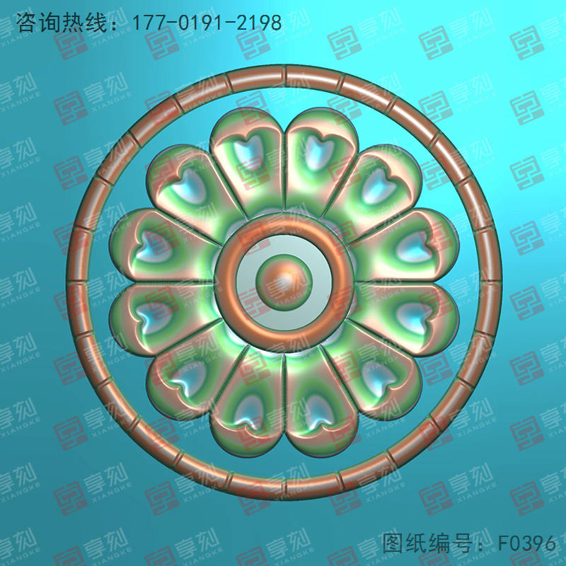 玉佩花圈电脑精雕图纸_五轴雕刻机厂家