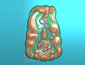 凤凰观音玉雕电脑精雕图纸_五轴雕刻机厂家