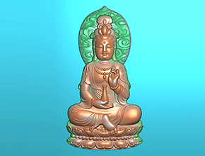 玉石观音吊坠电脑精雕图纸_五轴雕刻机厂家