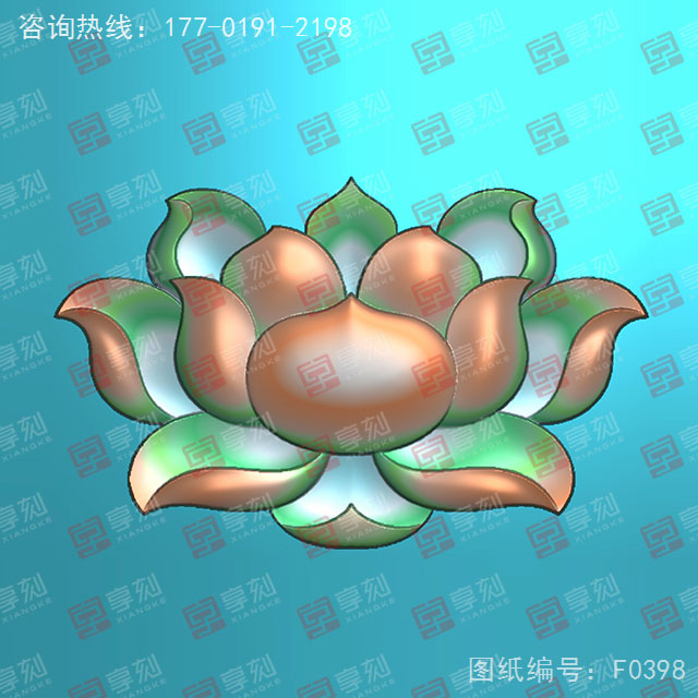 莲花浮雕电脑精雕图纸_五轴雕刻机厂家