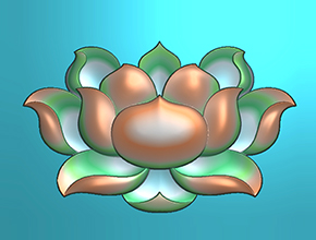 莲花浮雕电脑精雕图纸_五轴雕刻机厂家