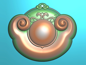 如意锁吊坠电脑精雕图纸_五轴雕刻机厂家