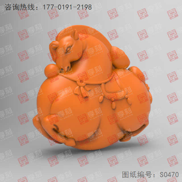 马上来财玉石吊坠模型图纸_五轴雕刻机厂家