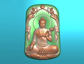 大日如来佛牌木雕精雕电脑图纸_五轴雕刻机厂家