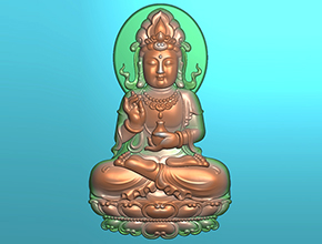 正装观音玉石玉器电脑精雕图纸_五轴雕刻机厂家