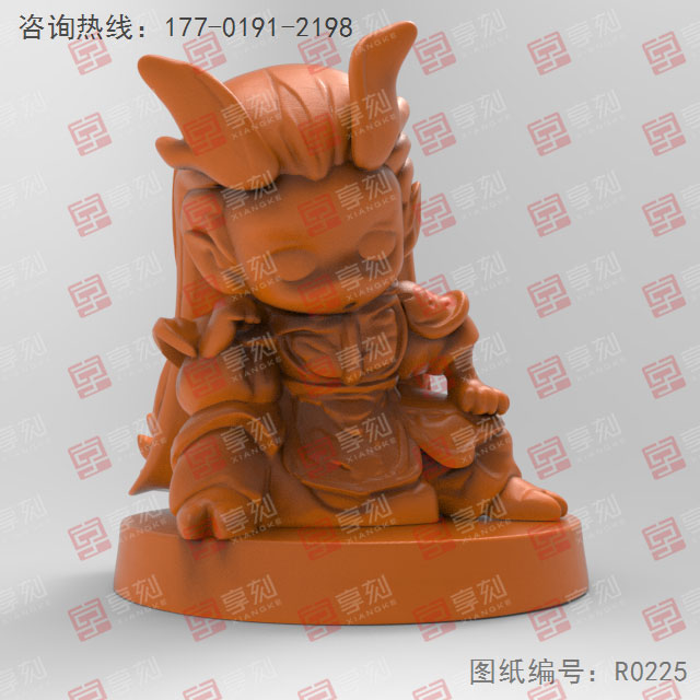 Q版敖光立体摆件3d打印模型STL 享刻五轴雕刻机