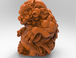 五帝钱貔貅立体摆件玉石电脑精雕图_享刻