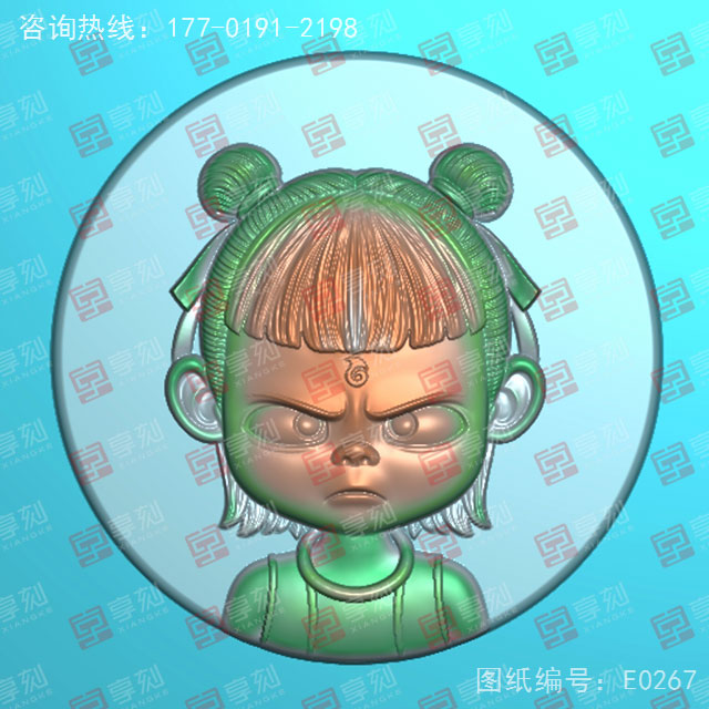 哪吒玉石电脑精雕图JDP玉雕_享刻玉石雕刻机