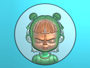 哪吒玉石电脑精雕图JDP玉雕_享刻玉石雕刻