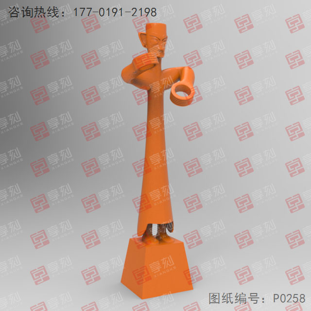 三星堆人像电脑3D模型图纸_享刻五轴小型雕刻机