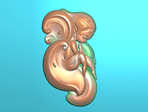 蝴蝶仙子玉器玉石电脑精雕图_玉石雕刻机厂家