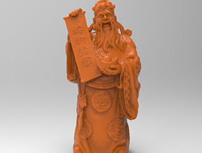 财神招财进宝3d立体模型图纸_五轴玉石雕