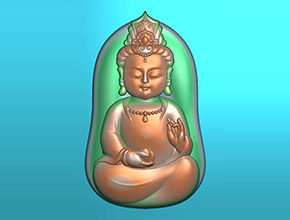 观音宝宝吊坠玉石电脑精雕图_翡翠雕刻机厂家