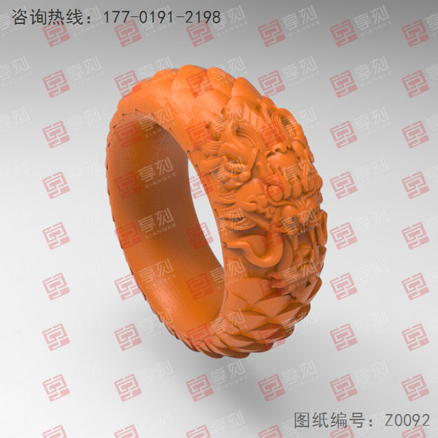 龙戒指玉石铜银戒指雕刻模型图_金银首饰cnc雕刻机