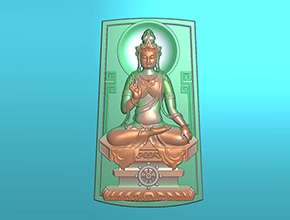 和田玉观音挂件玉石电脑精雕图_享刻玉石雕刻机