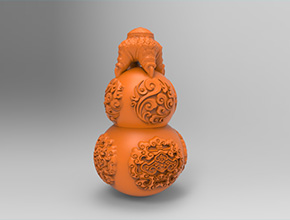立体魔爪葫芦3d雕刻模型图纸_享刻五轴雕