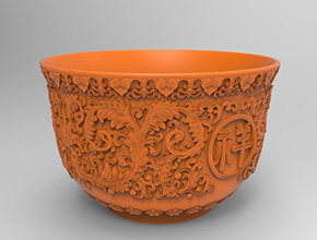 玉石玻璃碗3d雕刻模型图纸_享刻五轴雕刻