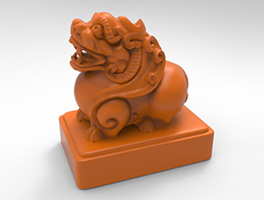 立体貔貅3d雕刻模型图纸_享刻五轴雕刻机