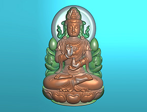 翡翠观音挂件玉石电脑精雕图_享刻玉石雕刻机