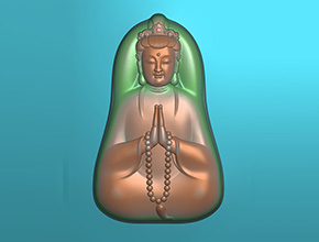 佛珠观音挂件玉石电脑精雕图_享刻玉石雕刻机