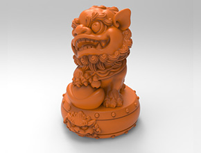 玉宝狮子摆件3d模型stl电脑精雕图_享刻五