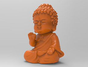 宝宝佛茶宠立体3d模型图stl_享刻五轴雕刻