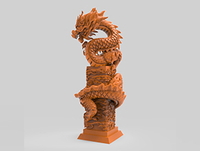 龙立体摆件雕刻3d模型图stl_享刻五轴雕刻