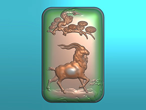 生肖羊玉石雕刻电脑图纸_享刻玉石雕刻机