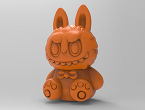 拉布布熊摆件立体3d模型图stl_享刻五轴雕