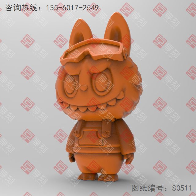 拉布布摆件立体3d模型图stl_享刻五轴雕刻机