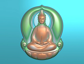 镂空观音精雕玉石电脑雕刻图纸_享刻玉石