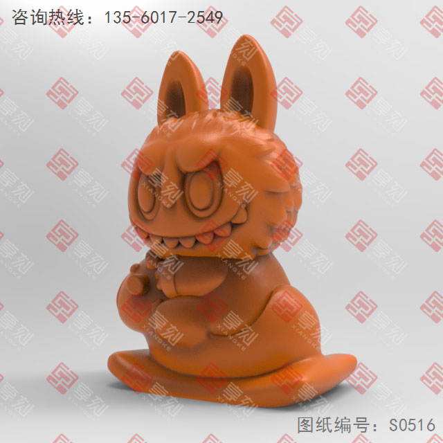 卡巴拉布布电脑3d模型图stl_享刻五轴雕刻机