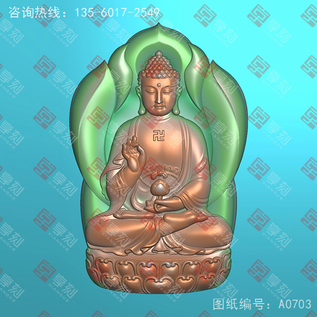 佛祖玉石电脑数控精雕图纸_享刻玉石雕刻机