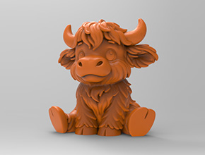 高地牛摆件电脑3d模型图stl_享刻五轴雕刻