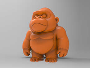 Q版金刚猴电脑3d模型图stl_享刻五轴雕刻机