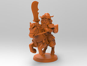 Q版关羽电脑3d模型图stl_享刻五轴雕刻机